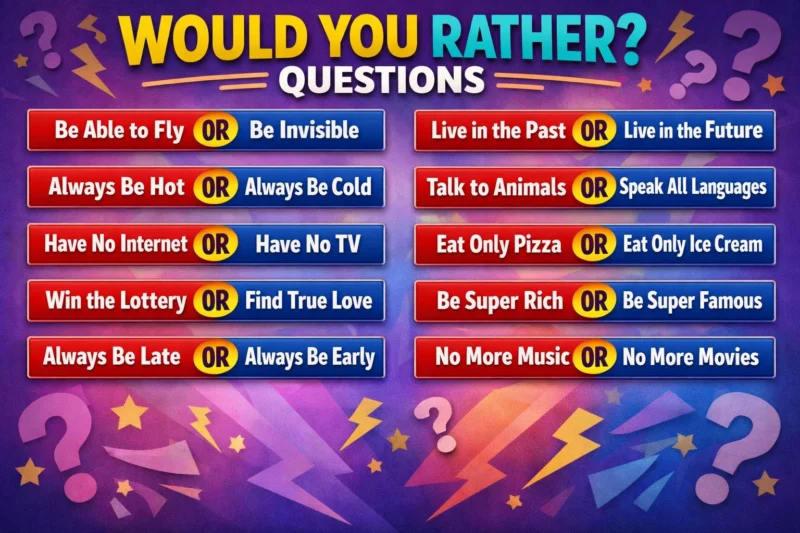 Would You Rather Questions Everyone Loves but Few Can Answer Easily