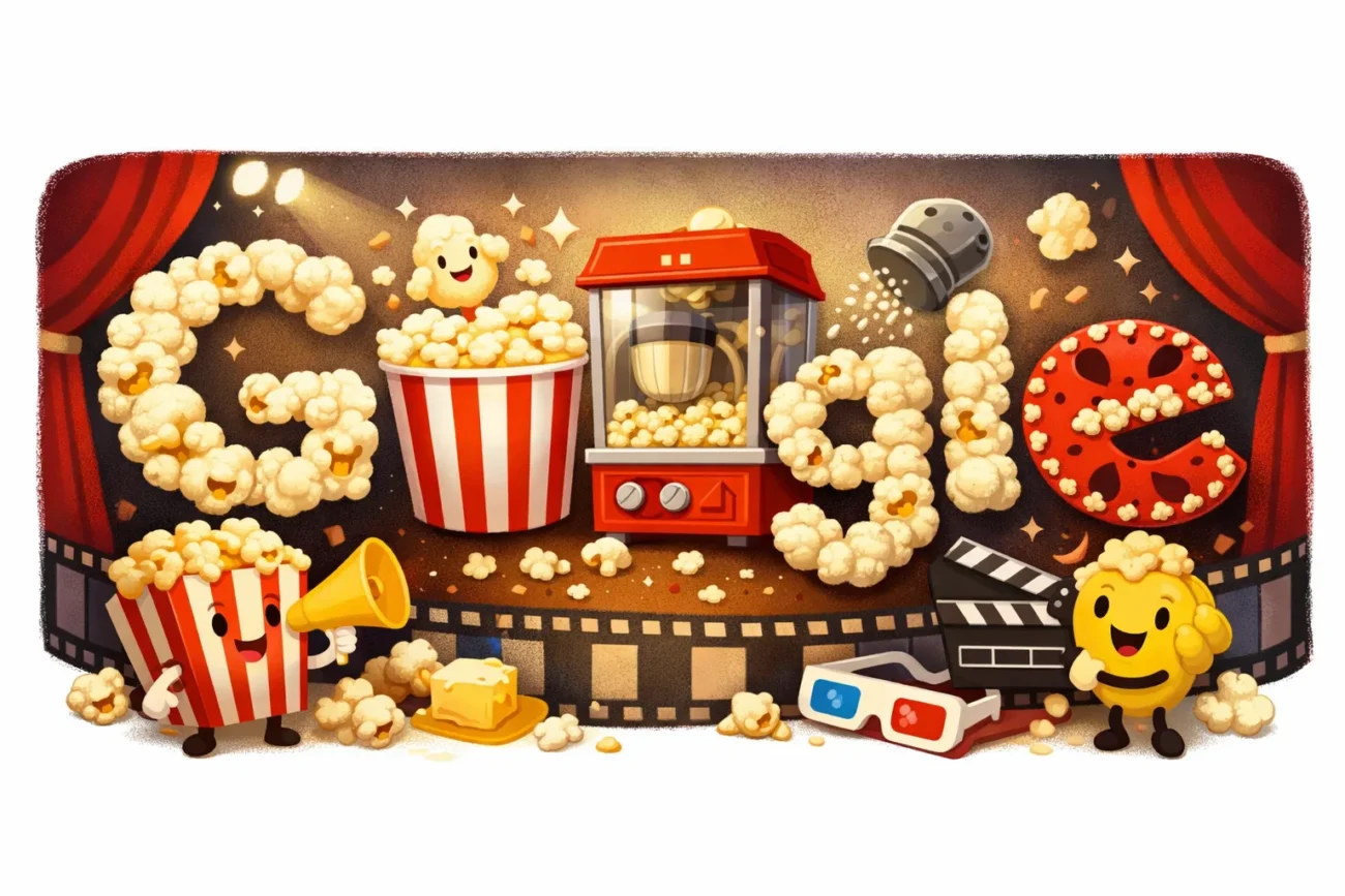 popcorn google doodle