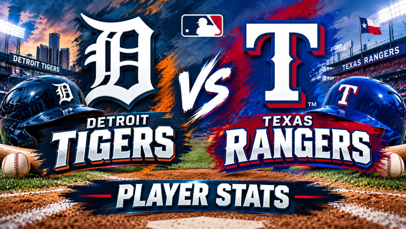 Detroit Tigers vs Texas Rangers Match Player Stats