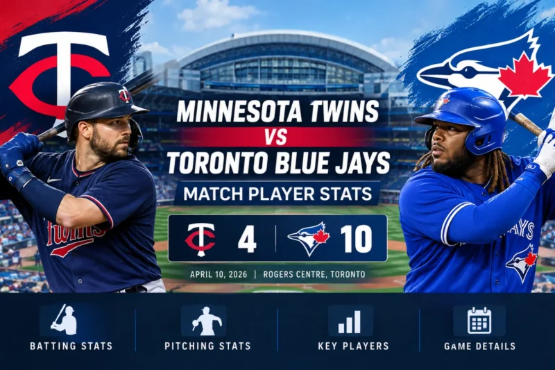 Toronto Blue Jays vs Minnesota Twins Match Player Stats